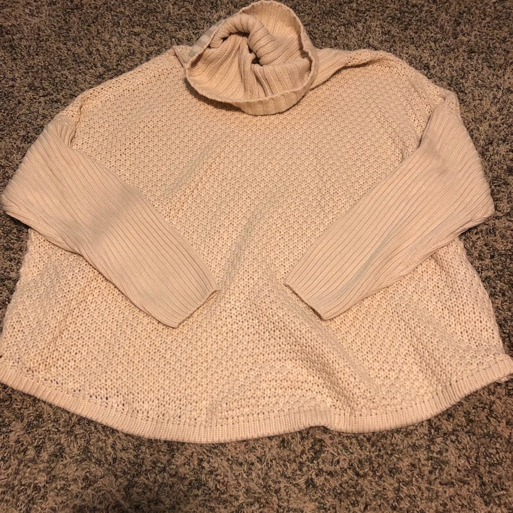 Cream turtleneck sweater